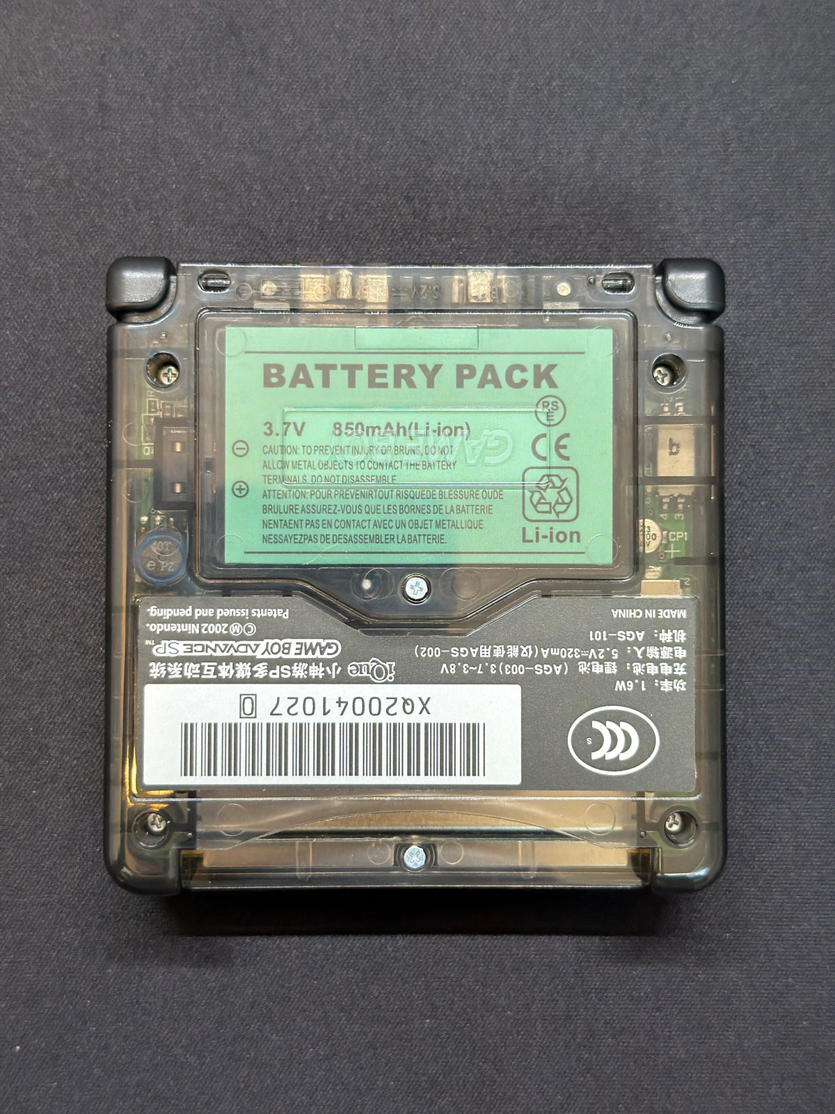 Nintendo Game Boy Advance SP – Transparent Black