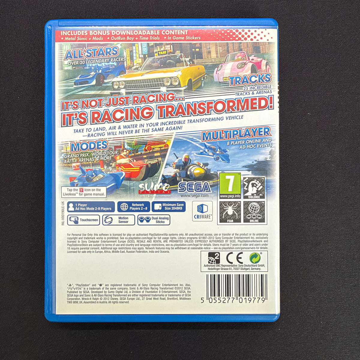Sonic All Stars Racing Transformed (PS Vita) PAL UK | Complete in Box CIB | PCSB-00190