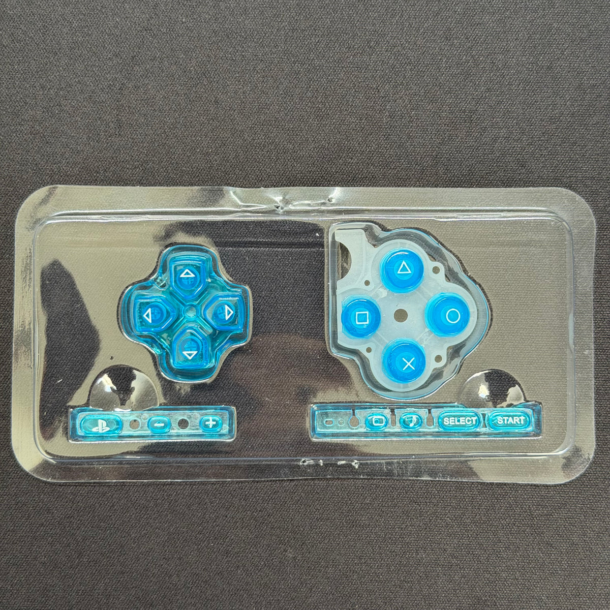 Premium PSP 3000 Full Replacement Shell Kit – Transparent Blue Housing with Buttons