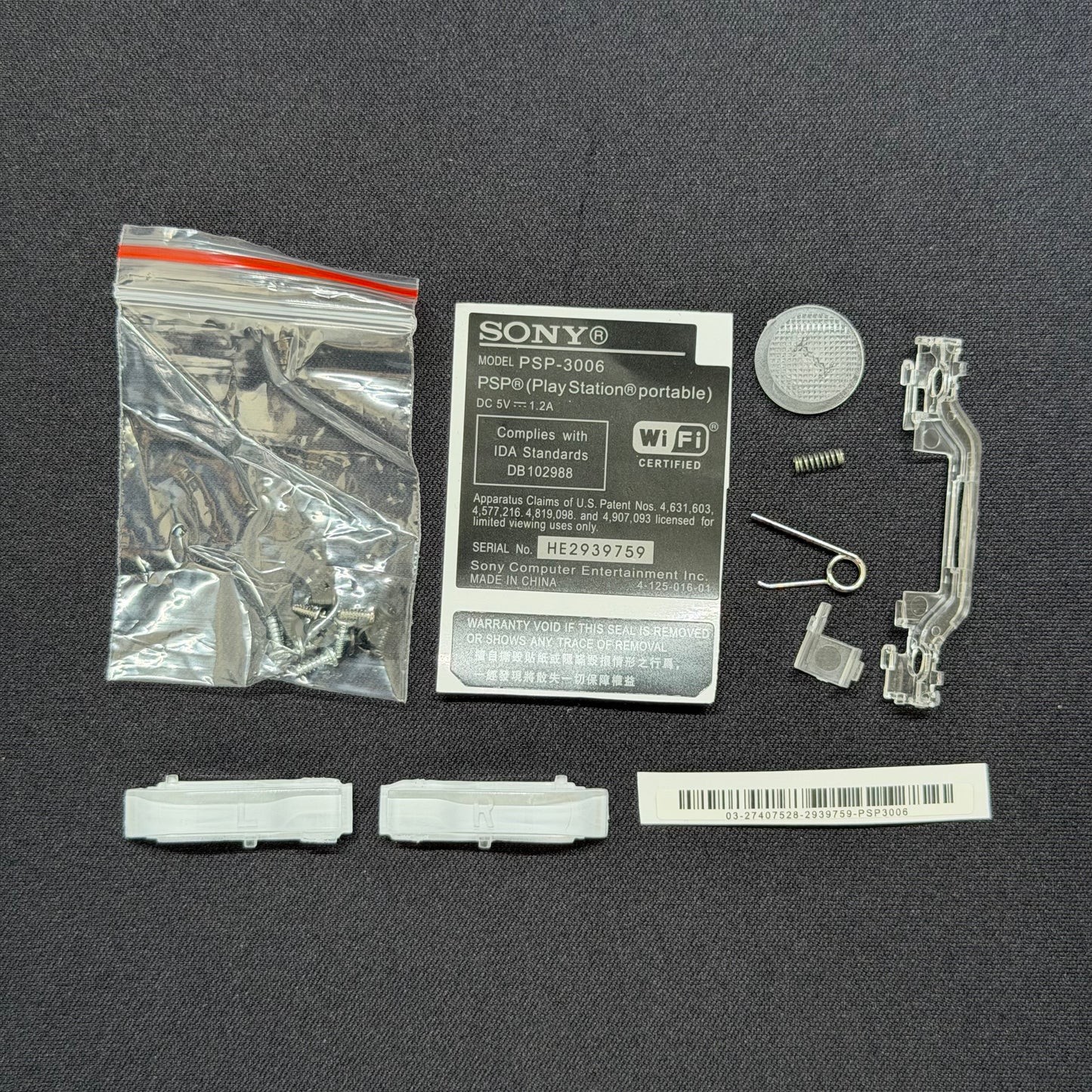 Premium PSP 3000 Full Replacement Shell Kit – Transparent Clear Housing with Buttons