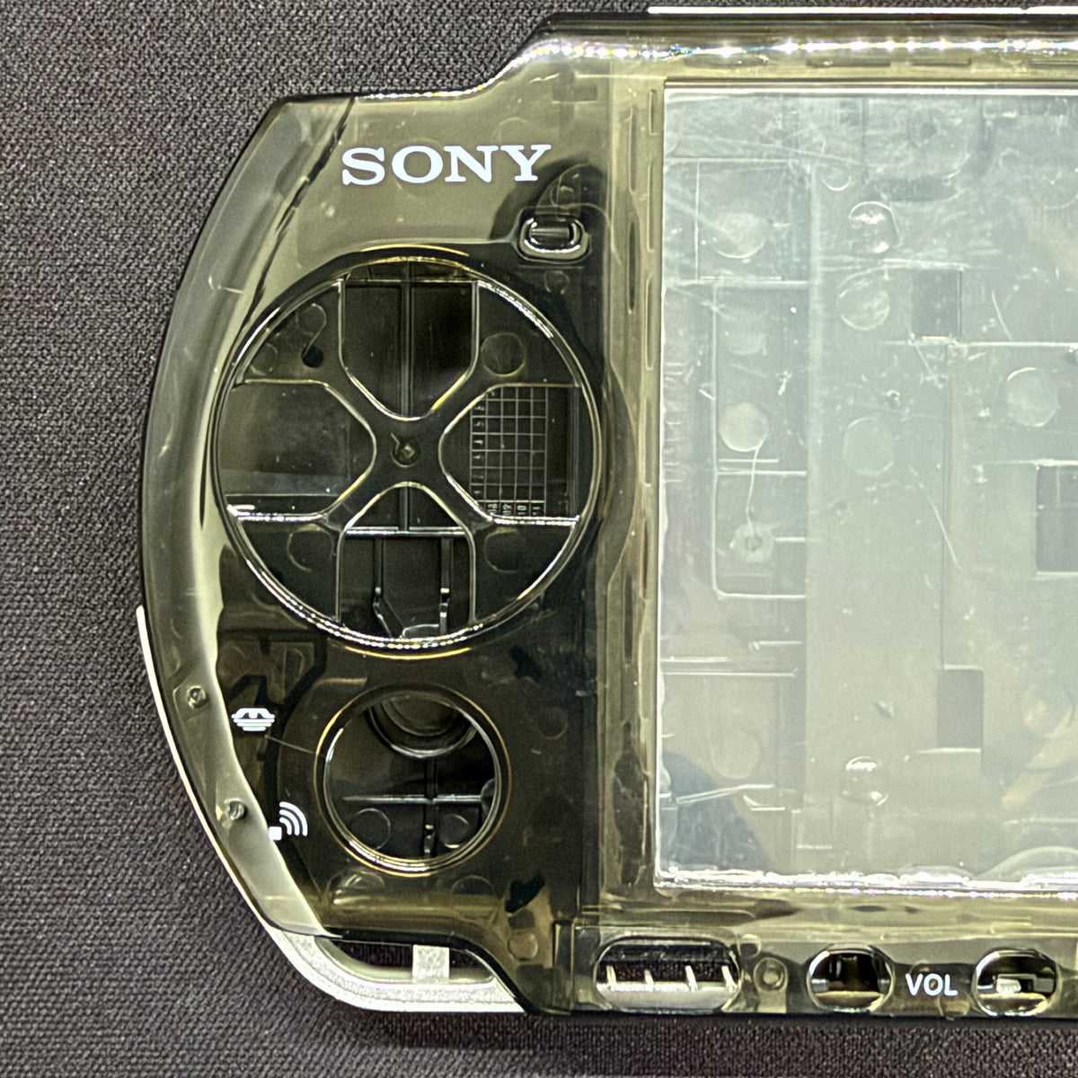 Premium PSP 3000 Full Replacement Shell Kit – Transparent Black Housing with Buttons
