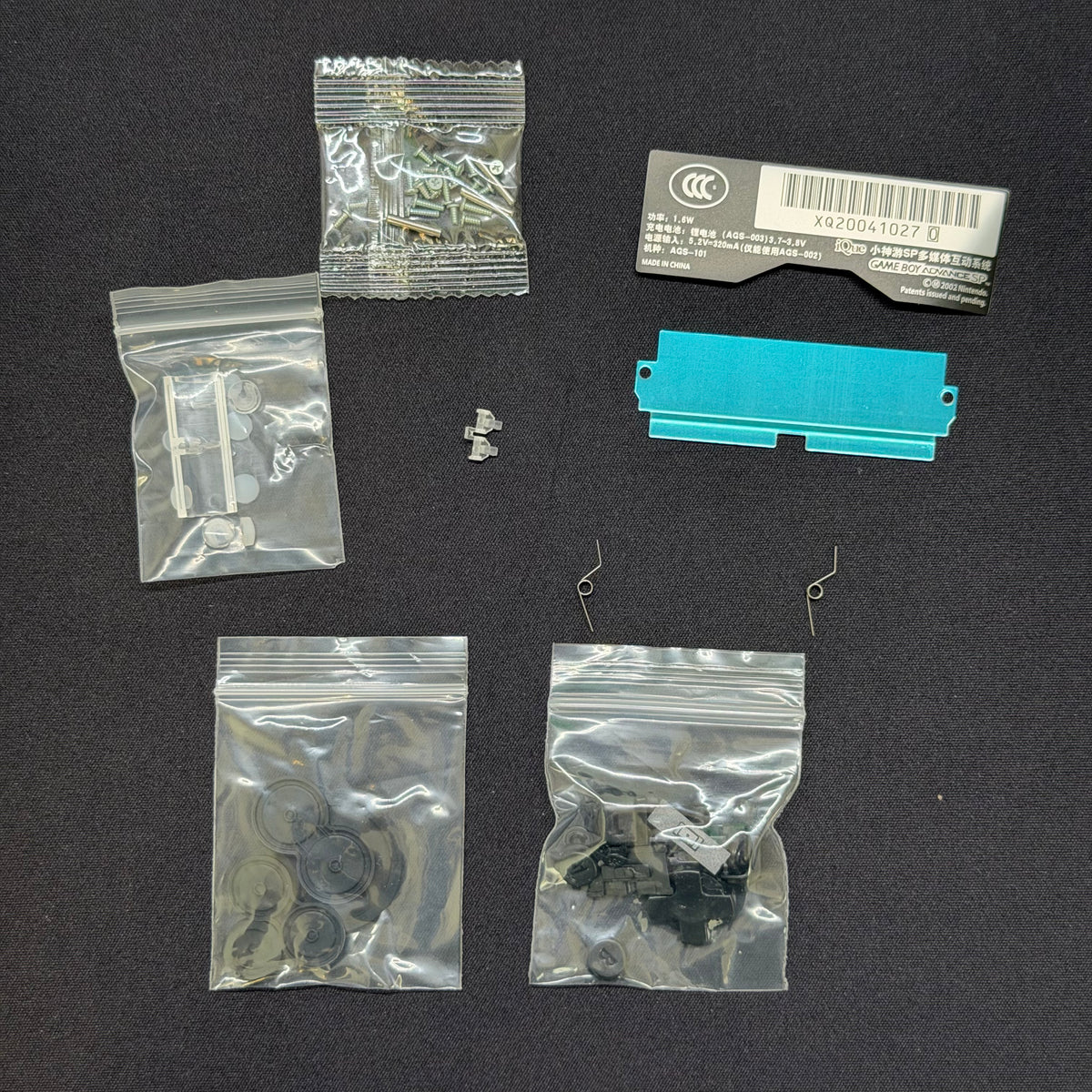 Game Boy Advance SP Full Replacement Shell Kit – Transparent Clear Housing with Buttons