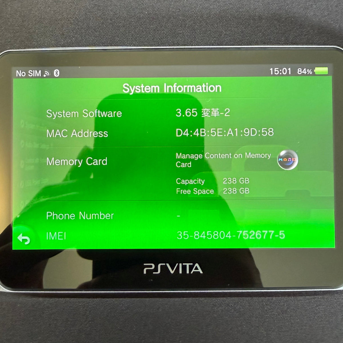 Sony PS Vita 1000 OLED Black 256GB SD2Vita