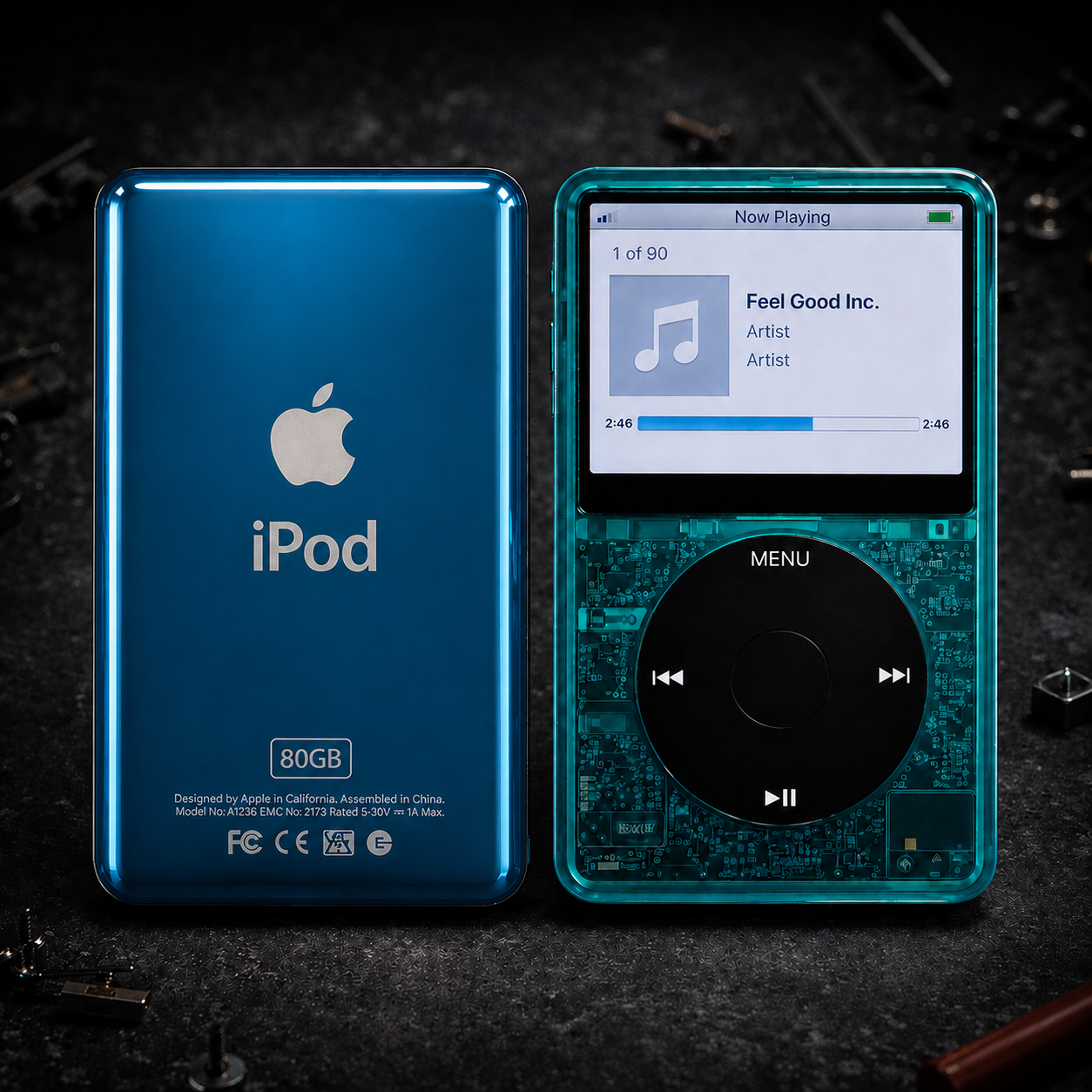 Apple iPod Video 5th Gen – Transparent Blue