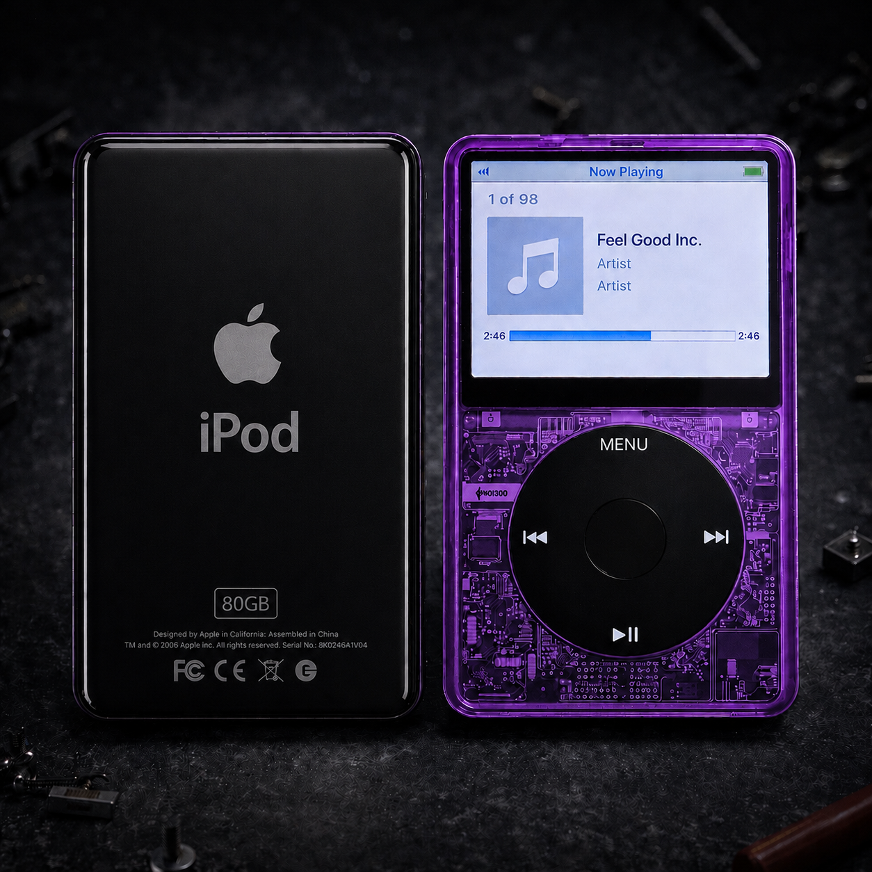 Apple iPod Video 5th Gen – Transparent Purple