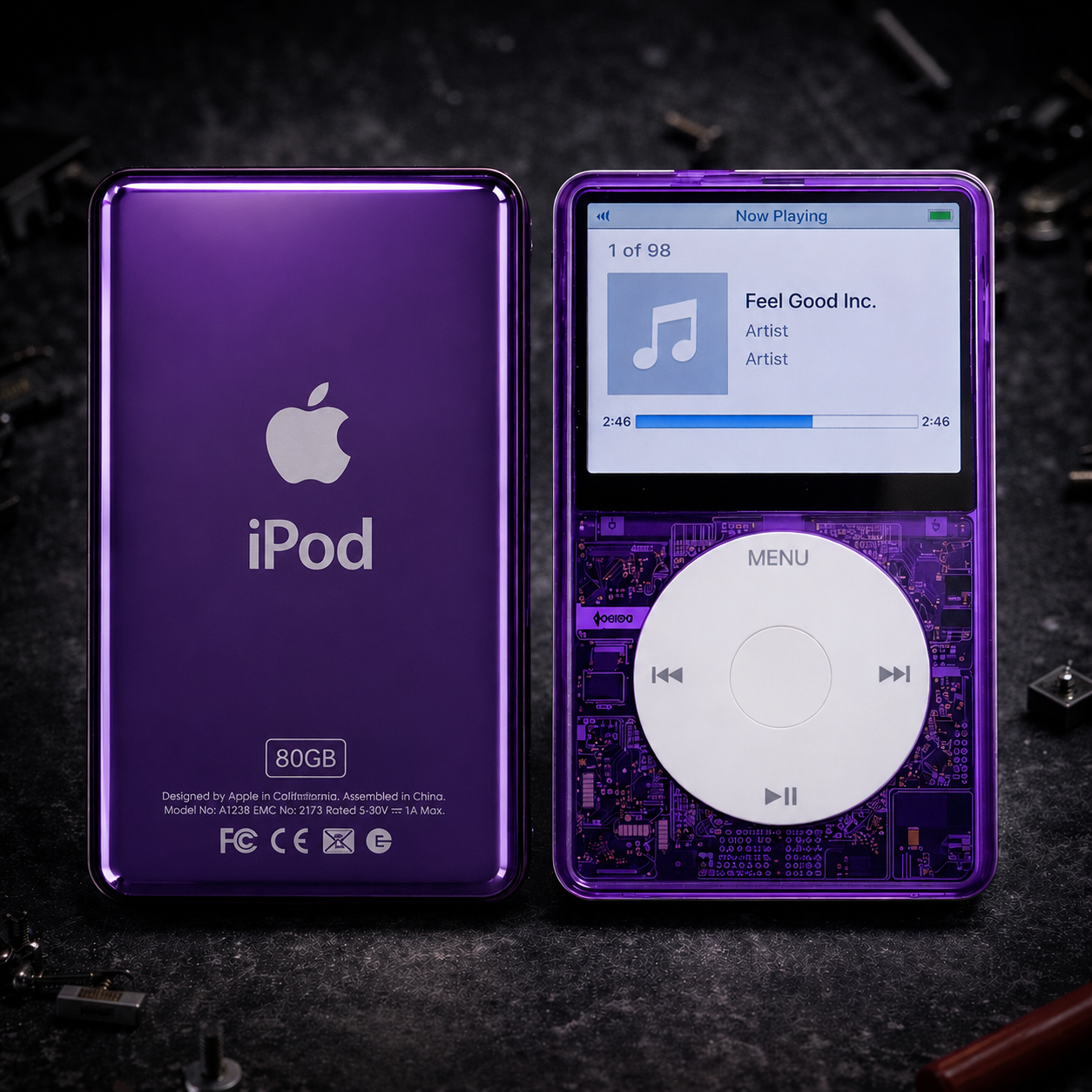 Apple iPod Video 5th Gen – Transparent Purple