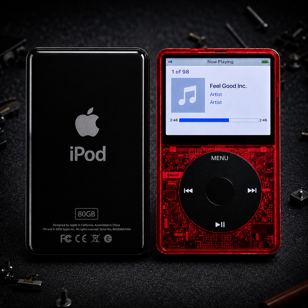 Apple iPod Video 5th Gen – Transparent Red