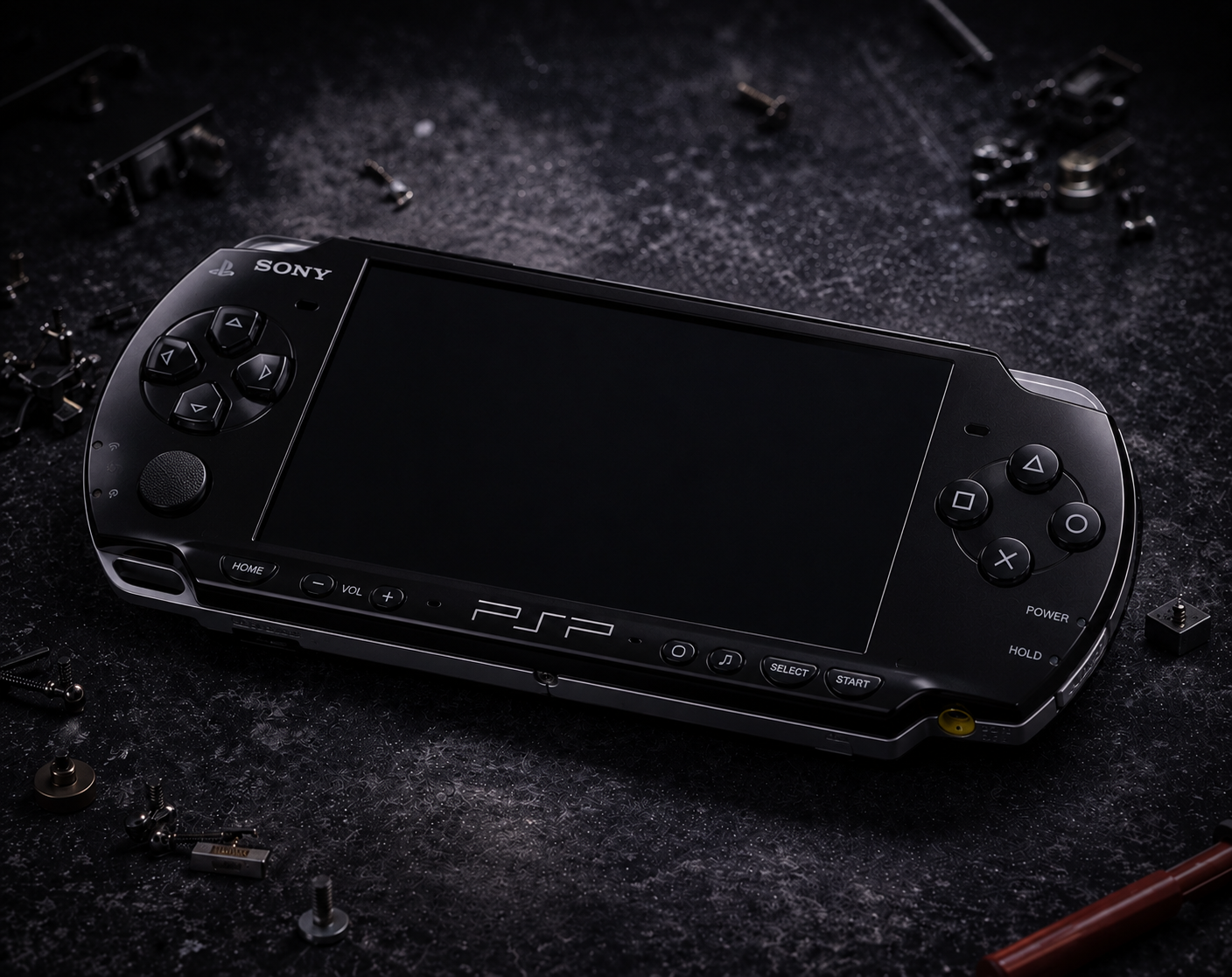 Sony PSP 1000 Black Custom Modded – Laminated LCD Upgrade
