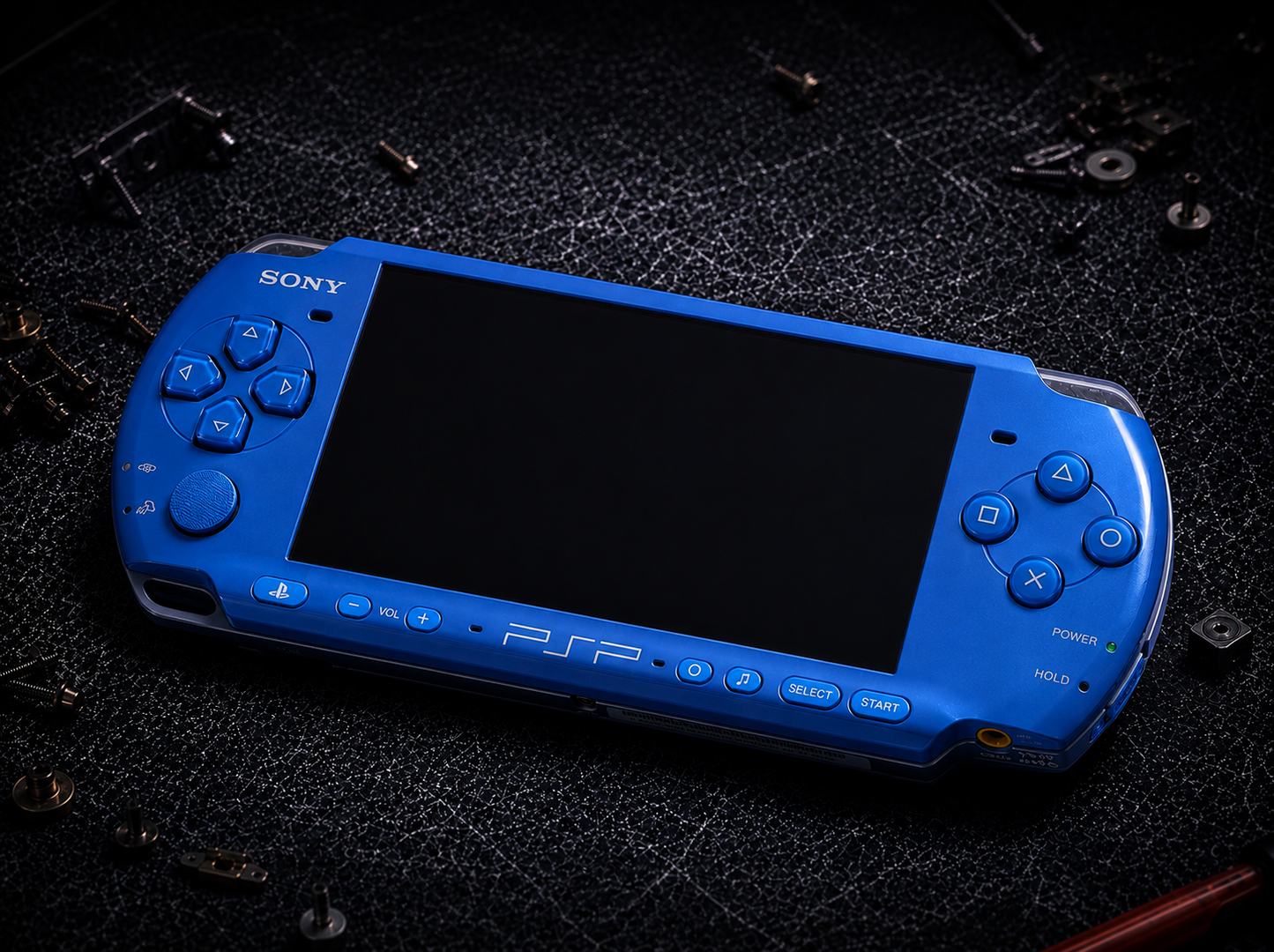 Sony PSP 1000 Blue Custom Modded – Laminated LCD Upgrade