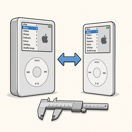 Thick vs thin back iPods explained