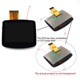 Game Boy Advance GBA Hispeedido V5 Laminated IPS LCD Drop-In Shell Kit + 1800mAh USB-C Battery - Transparent Black