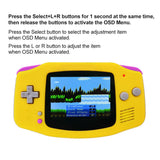 Game Boy Advance GBA Hispeedido V5 Laminated IPS LCD Drop-In Shell Kit + 1800mAh USB-C Battery - Transparent Black