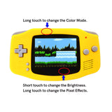 Game Boy Advance GBA Hispeedido V5 Laminated IPS LCD Drop-In Shell Kit + 1800mAh USB-C Battery - Transparent Black