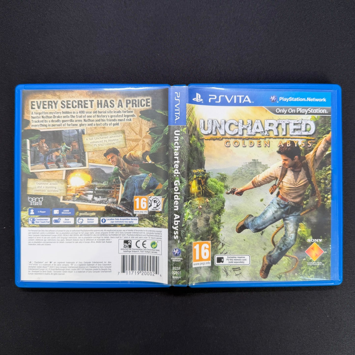 Uncharted: Golden Abyss (PS Vita) PAL UK | Boxed with Case & Cartridge | PCSF-00001