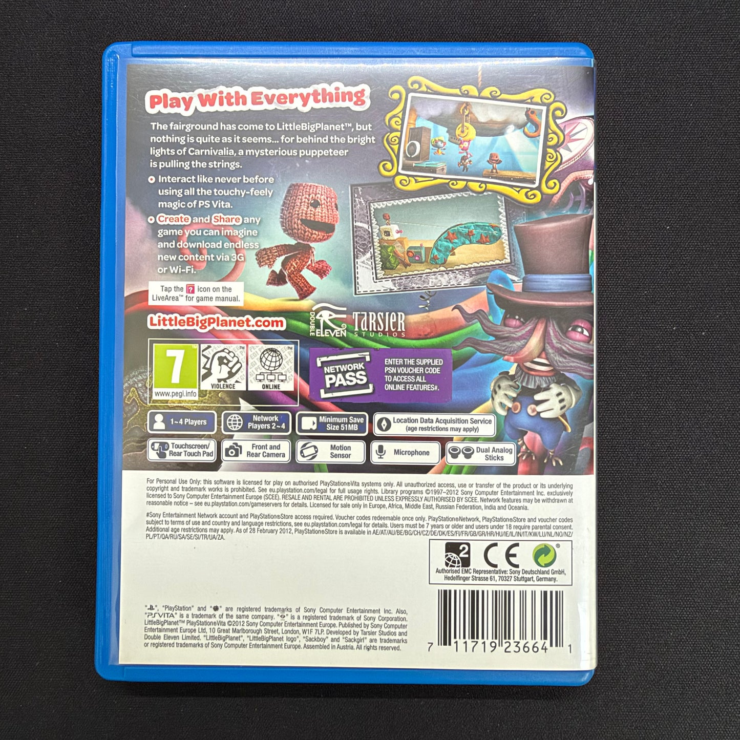 LittleBigPlanet (PS Vita) PAL UK | Complete in Box CIB | PCSF-00021
