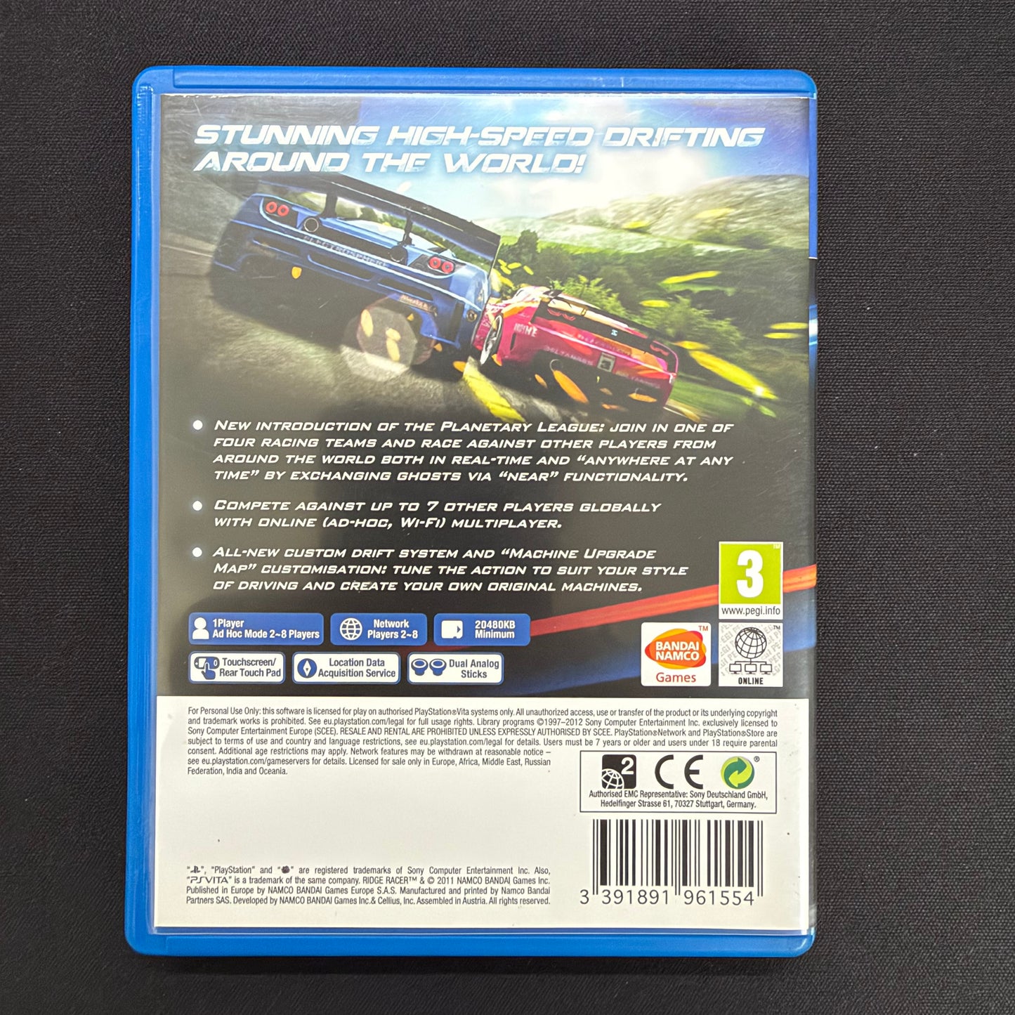 RIDGE RACER (PS Vita) PAL UK | Boxed with Case & Cartridge | PCSB-00048