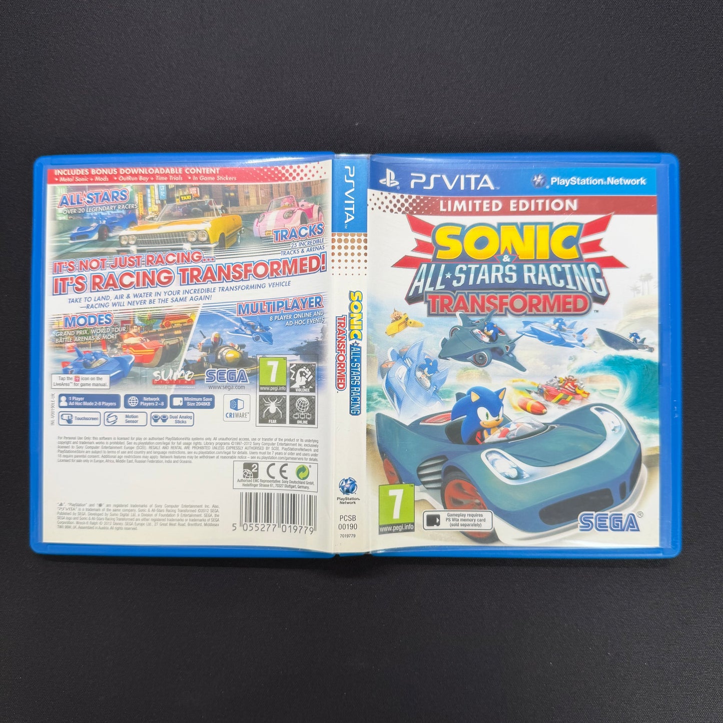 Sonic All Stars Racing Transformed (PS Vita) PAL UK | Complete in Box CIB | PCSB-00190