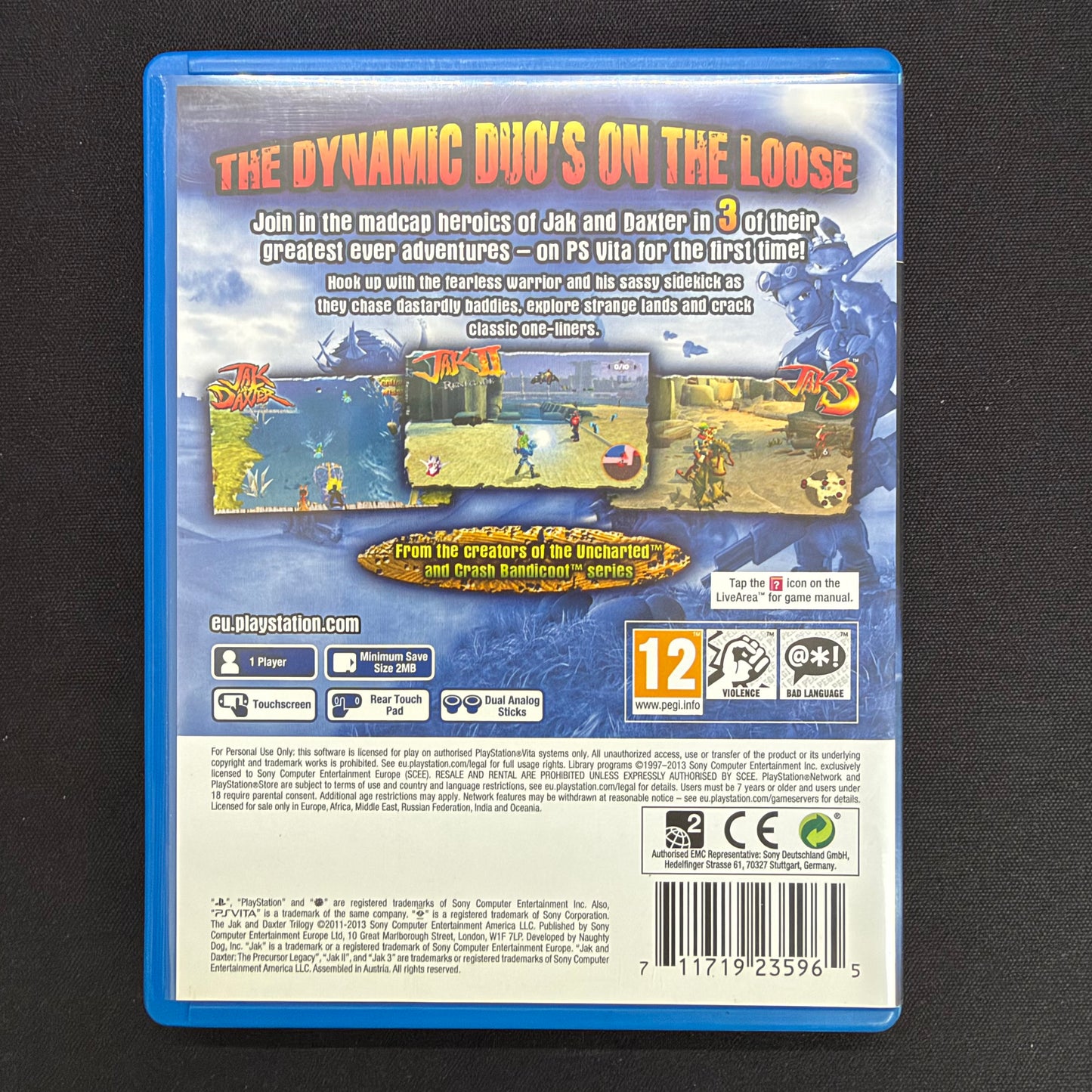 The Jak and Daxter Trilogy (PS Vita) PAL UK | Boxed with Case & Cartridge | PCSF-00247