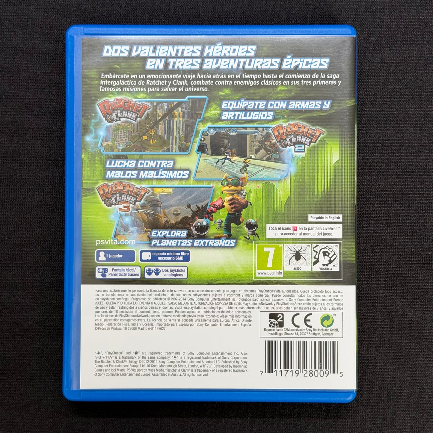 The Ratchet & Clank Trilogy (PS Vita) PAL | Boxed with Case & Cartridge | PCSF-00482