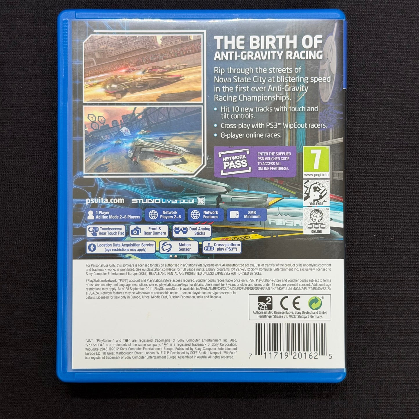 Wipeout 2048 (PS Vita) PAL UK | Complete in Box CIB | PCSF-00007