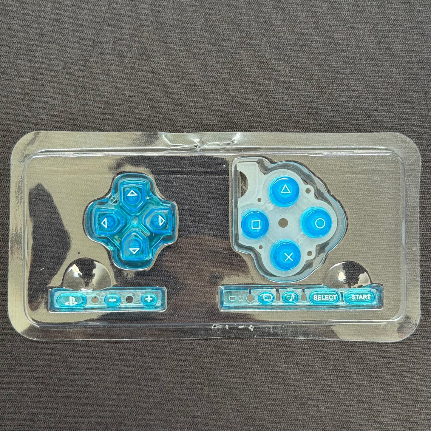 Premium PSP 3000 Full Replacement Shell Kit – Transparent Blue Housing with Buttons