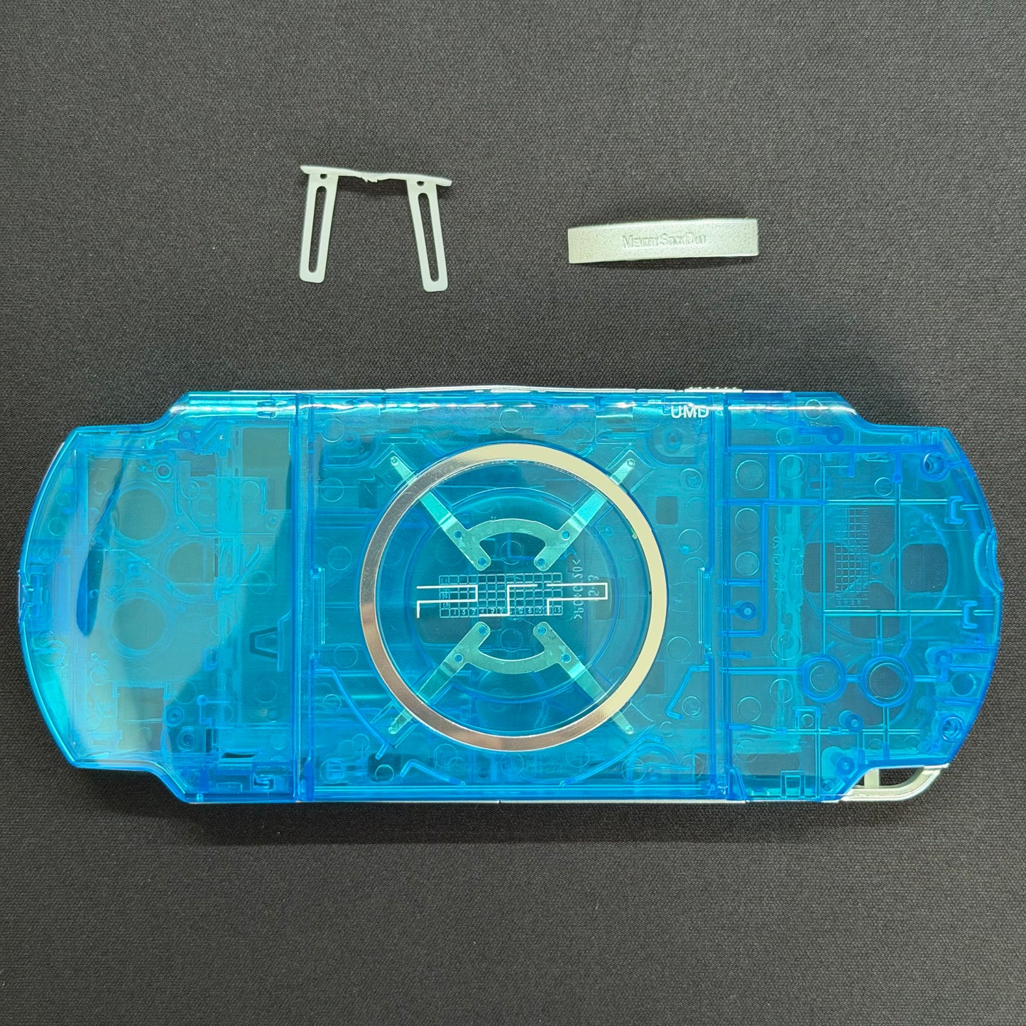 Premium PSP 3000 Full Replacement Shell Kit – Transparent Blue Housing with Buttons