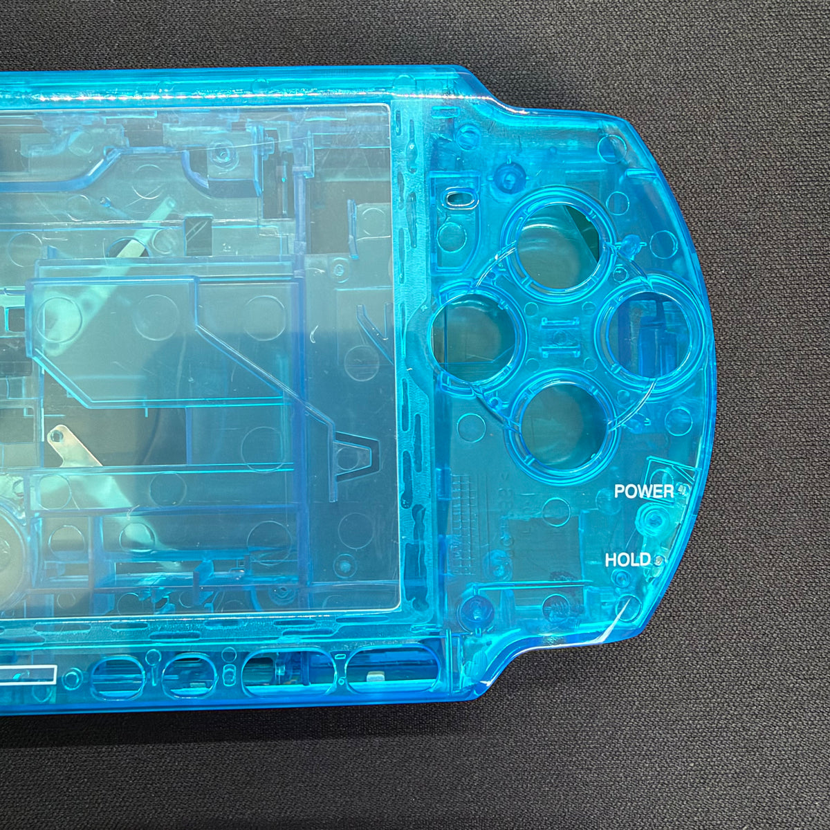 Premium PSP 3000 Full Replacement Shell Kit – Transparent Blue Housing with Buttons