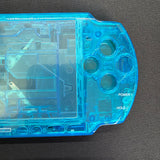 Premium PSP 3000 Full Replacement Shell Kit – Transparent Blue Housing with Buttons