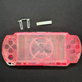 Premium PSP 3000 Full Replacement Shell Kit – Transparent Pink Housing with Buttons