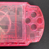 Premium PSP 3000 Full Replacement Shell Kit – Transparent Pink Housing with Buttons