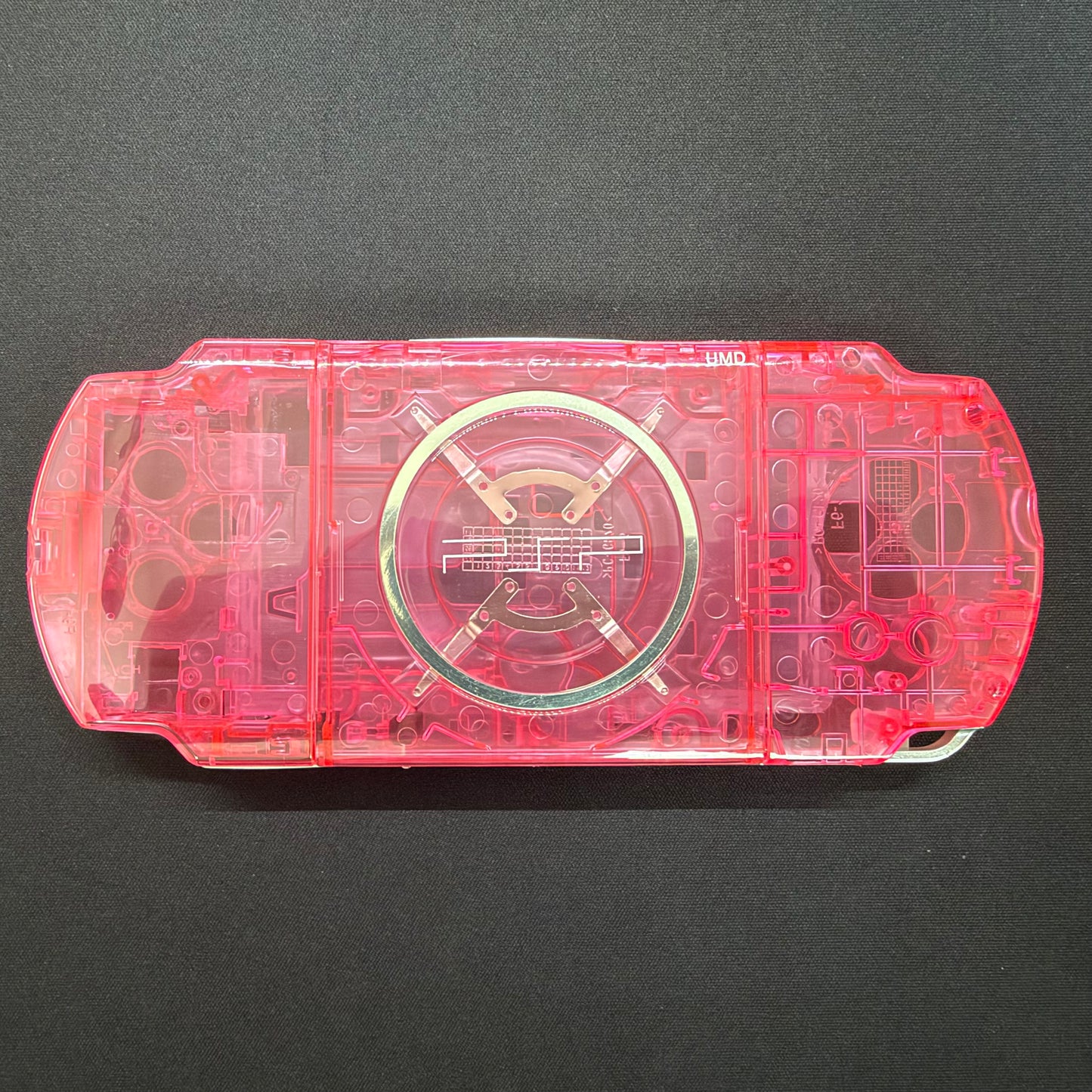 Premium PSP 3000 Full Replacement Shell Kit – Transparent Pink Housing with Buttons