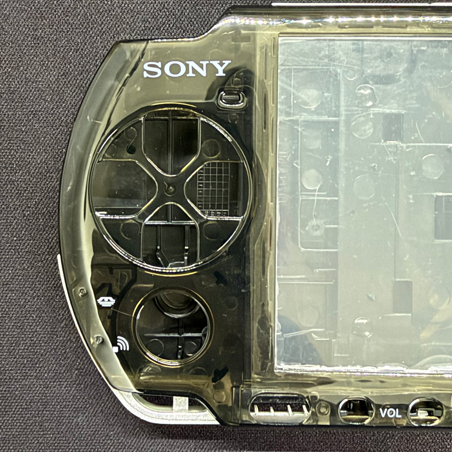 Premium PSP 3000 Full Replacement Shell Kit – Transparent Black Housing with Buttons