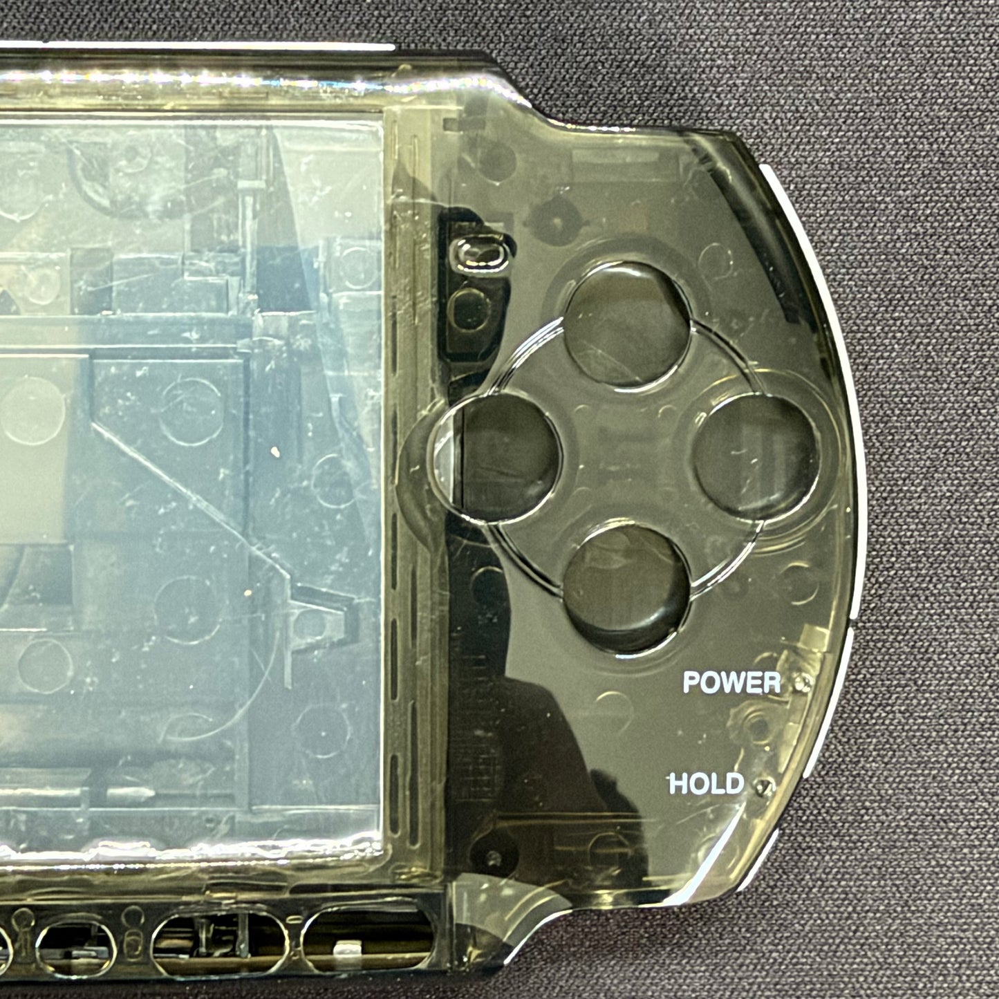 Premium PSP 3000 Full Replacement Shell Kit – Transparent Black Housing with Buttons