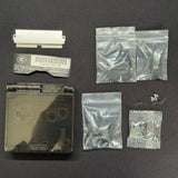 Game Boy Advance SP Full Replacement Shell Kit – Transparent Black Housing with Buttons