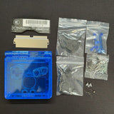 Game Boy Advance SP Full Replacement Shell Kit – Transparent Blue Housing with Buttons