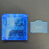 Game Boy Advance SP Full Replacement Shell Kit – Transparent Blue Housing with Buttons