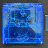 Game Boy Advance SP Full Replacement Shell Kit – Transparent Blue Housing with Buttons
