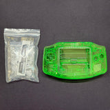 Game Boy Advance Full Replacement Shell Kit – Transparent Green Housing with Buttons
