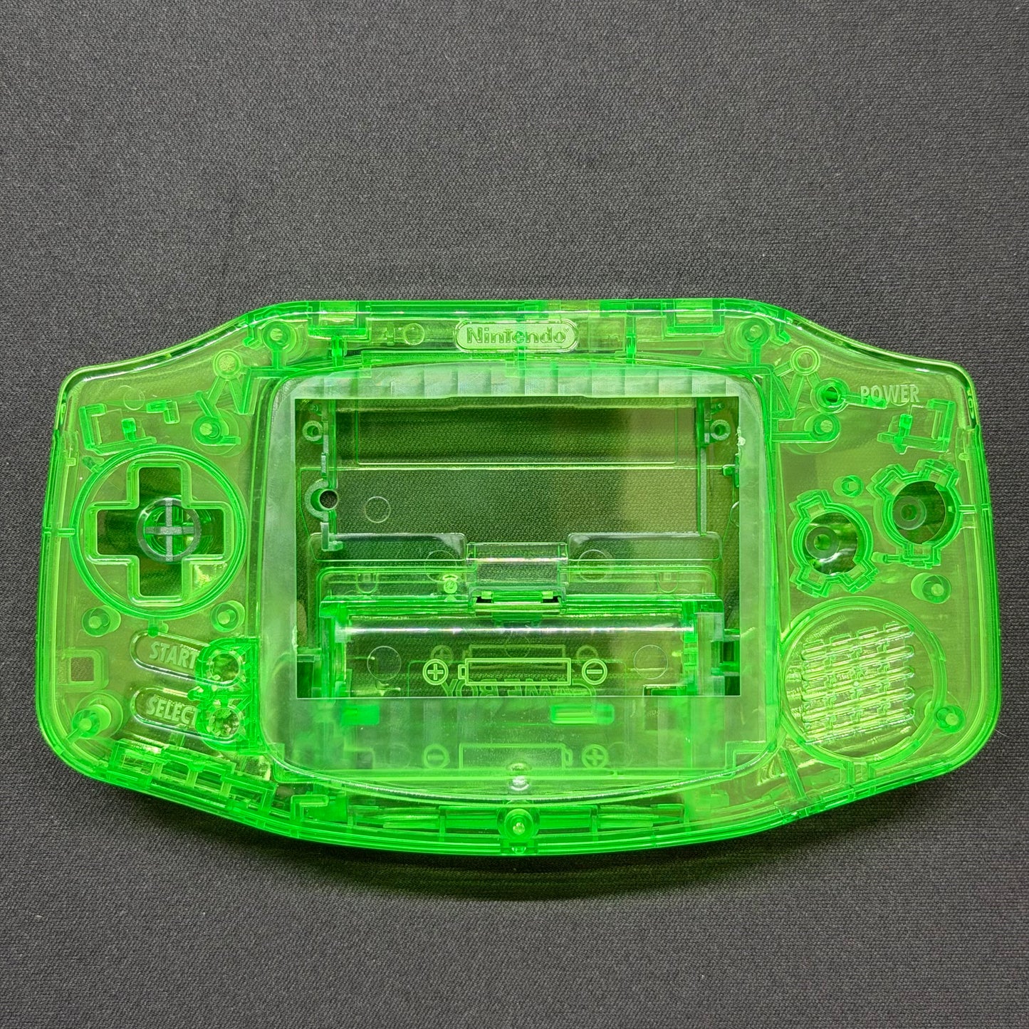 Game Boy Advance Full Replacement Shell Kit – Transparent Green Housing with Buttons