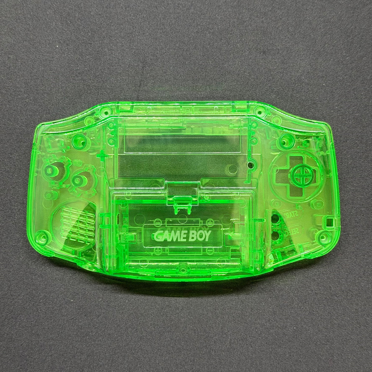 Game Boy Advance Full Replacement Shell Kit – Transparent Green Housing with Buttons