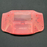 Game Boy Advance Full Replacement Shell Kit – Transparent Pink Housing with Buttons