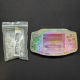 Game Boy Advance Full Replacement Shell Kit – Transparent Rainbow Housing with Buttons