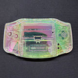 Game Boy Advance Full Replacement Shell Kit – Transparent Rainbow Housing with Buttons