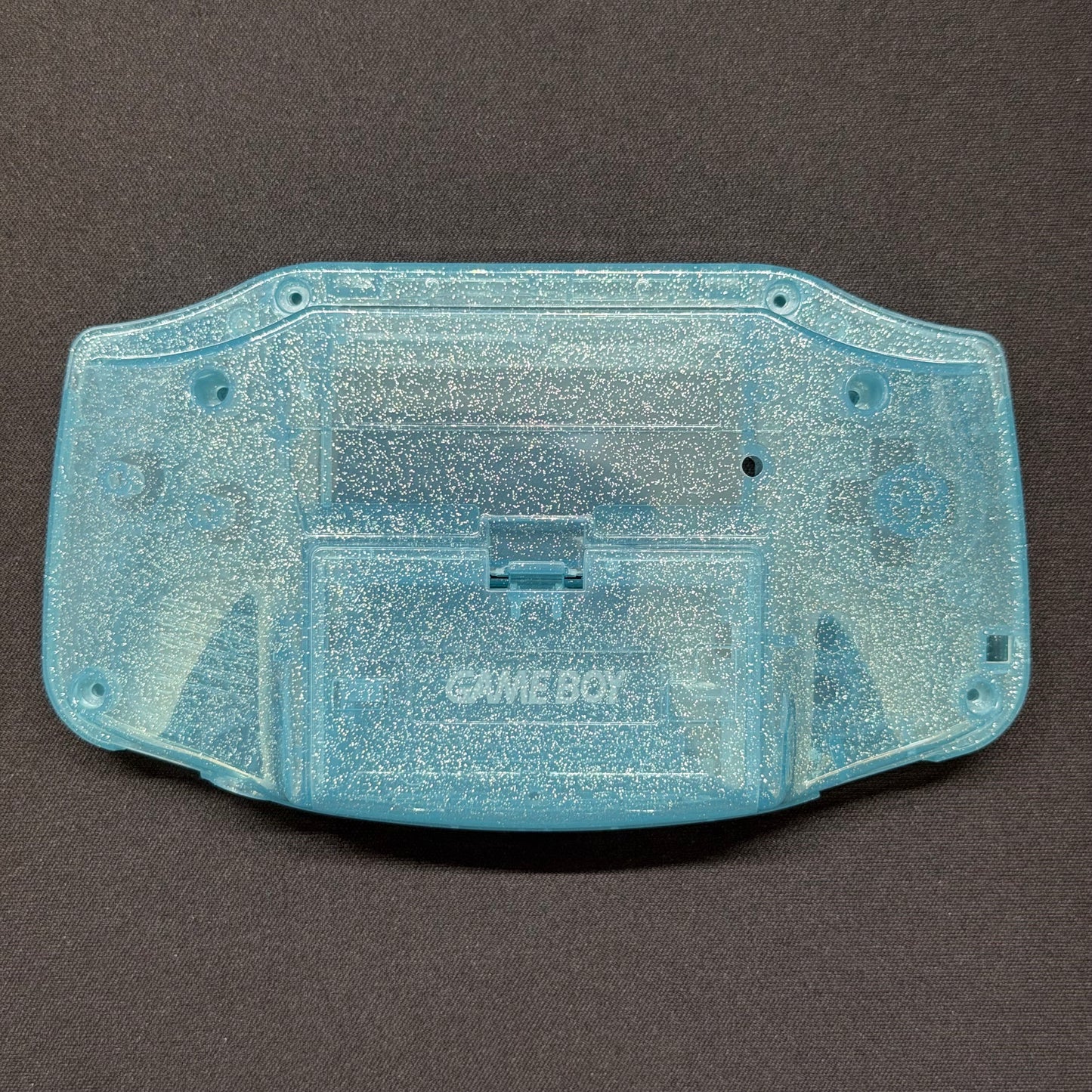 Game Boy Advance Full Replacement Shell Kit – Transparent Glitter Blue Housing with Buttons