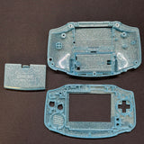 Game Boy Advance Full Replacement Shell Kit – Transparent Glitter Blue Housing with Buttons