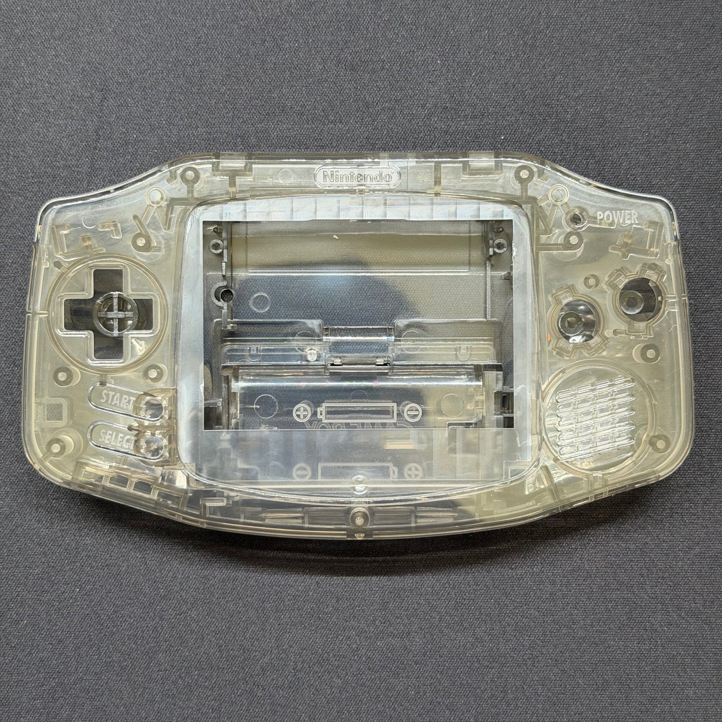 Game Boy Advance Full Replacement Shell Kit – Transparent Black Housing with Buttons