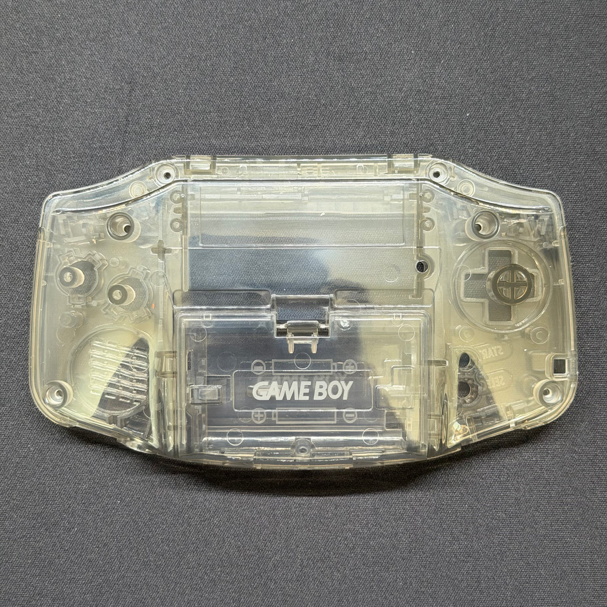 Game Boy Advance Full Replacement Shell Kit – Transparent Black Housing with Buttons