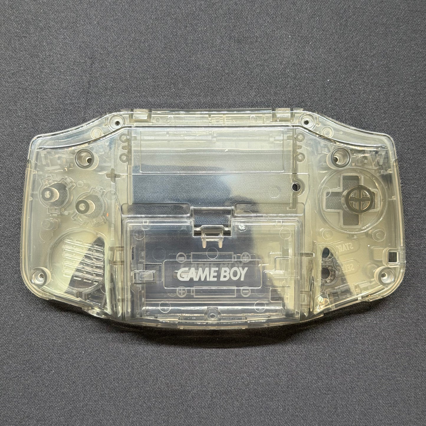 Game Boy Advance Full Replacement Shell Kit – Transparent Black Housing with Buttons