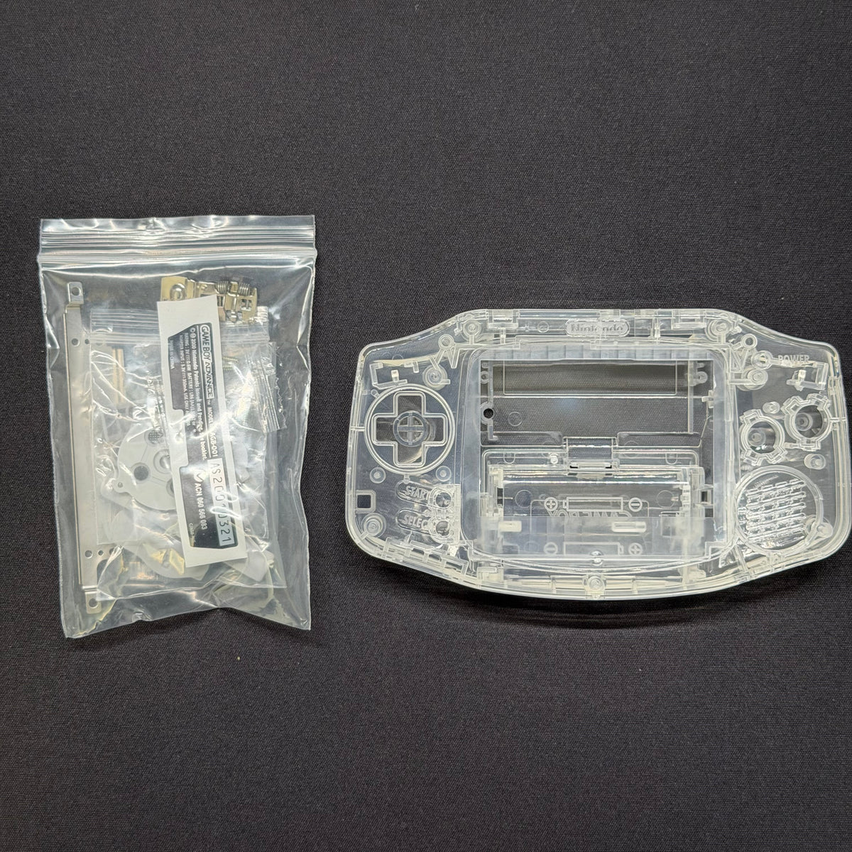 Game Boy Advance Full Replacement Shell Kit – Transparent Clear Housing with Buttons