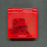 Game Boy Advance SP Full Replacement Shell Kit – Transparent Red Housing with Buttons